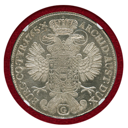 【SOLD】オーストリア 1765G SC ターラー銀貨 マリア・テレジア NGC MS61