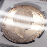 【SOLD】 ザクセン 1854F 2ターラー銀貨 フリードリッヒ・アウグスト2世追悼 MS64PL