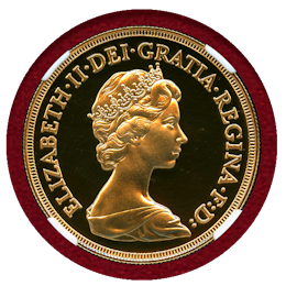 イギリス 1984年 5ポンド 金貨 エリザベス2世 NGC PF70UC