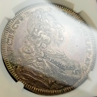 ドイツ ニュルンベルク 1754年 ターラー 銀貨 都市景観 NGC AU55