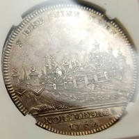 ドイツ ニュルンベルク 1754年 ターラー 銀貨 都市景観 NGC AU55