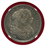 イギリス 1689年 銀メダル ウィリアム&メアリー戴冠記念 NGC MS64