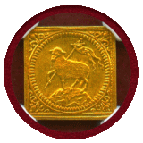【SOLD】ドイツ ニュルンベルク 1700 1/2ダカット 金貨 神の子羊 クリッペ AU58