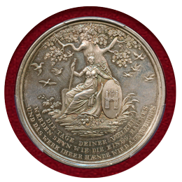 【SOLD】ドイツ 1803年 銀メダル ハンブルク市誕生1000年記念 PCGS MS63