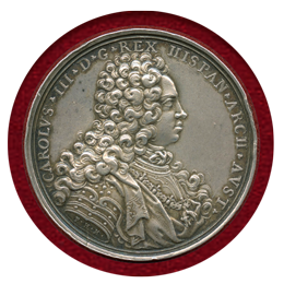 オーストリア 1706年 バルセロナ包囲戦勝記念 銀メダル カルロス3世