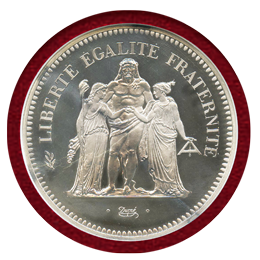 【SOLD】フランス 1974年 50フラン銀貨 ピエフォー ヘラクレス NGC PF66CAMEO