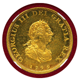イギリス 1799年 1/4ペニー 銅貨 Gilt ジョージ3世 NGC PF62CAMEO