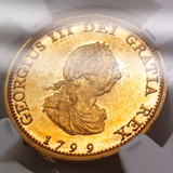 イギリス 1799年 1/4ペニー 銅貨 Gilt ジョージ3世 NGC PF62CAMEO