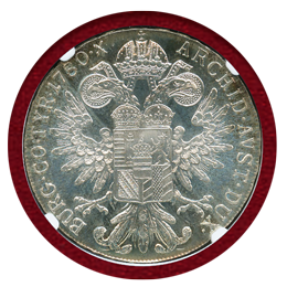 オーストリア (1780) ターラー 銀貨 マリアテレジア リストライク MS66