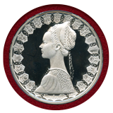 イタリア 1990R 500リレ 銀貨 コロンブスの船 PCGS PR68DCAM