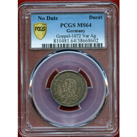 ドイツ ND(1700-?) パターン ダカット銀貨 PCGS MS64