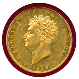 イギリス 1826年 2ポンド 金貨 ジョージ4世 PCGS PR55