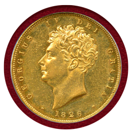 イギリス 1826年 2ポンド 金貨 ジョージ4世 PCGS PR55