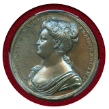 イギリス 1727年 銅メダル キャロライン王妃戴冠記念 PCGS SP64