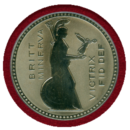 イギリス 2008(1887)年 クラウン 真鍮貨 ファンタジー ボノミ PCGS PR65