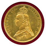 イギリス 1887年 5ポンド 金貨 ヴィクトリア ジュビリーヘッド PCGS MS63