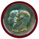 フランス 1855年 パリ万博記念 銀メッキメダル ナポレオン3世 PCGS SP65