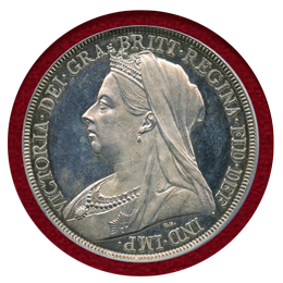 【SOLD】イギリス 1893LVI クラウン プルーフ銀貨 ヴィクトリア女王 PR62CAM