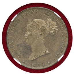 イタリア パルマ公国 1815 5リレ 銀貨 マリア・ルイーザ NGC MS62