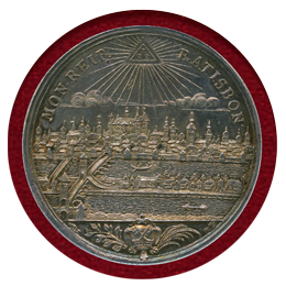 【SOLD】ドイツ レーゲンスブルク ND(1740) ターラー銀貨 都市景観 NGC MS62
