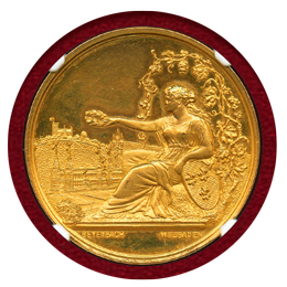 ドイツ ヴィースバーデン 1896年 金メダル NGC MS63DPL