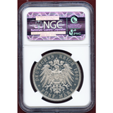 ドイツ ブレーメン 1906J 5マルク プルーフ銀貨 NGC PF64CAMEO