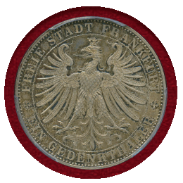 ドイツ フランクフルト 1863年 ターラー 銀貨 レーマー広場景観 PCGS MS64