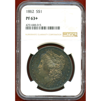 アメリカ 1882年 $1 銀貨 モルガンダラー NGC PF63+