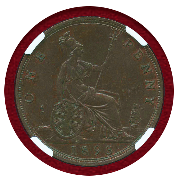 JCC | ジャパンコインキャビネット / イギリス 1893年 ペニー 銅貨 ヴィクトリア バンヘッド NGC MS64BN