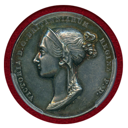 イギリス 1838年 銀メダル ヴィクトリア戴冠記念 PCGS AU58