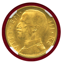 イタリア 1933R(IⅩ) 50リレ 金貨 エマヌエレ3世 NGC MS64
