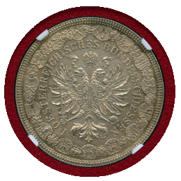 【SOLD】オーストリア 1880年 2フローリン 銀貨 第一回連邦射撃祭 NGC MS63