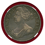 イギリス 1706年 クラウン 銀貨 アン女王 Pre-Union NGC AU50