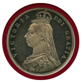 イギリス 1887年 1/2クラウン 銀貨 ヴィクトリア ジュビリーヘッド NGC PF65CAM