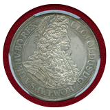 神聖ローマ帝国 オーストリア 1693年 ターラー 銀貨 レオポルト1世 PCGS MS62