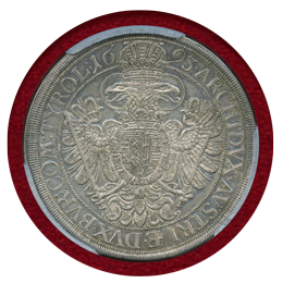 神聖ローマ帝国 オーストリア 1693年 ターラー 銀貨 レオポルト1世 PCGS MS62