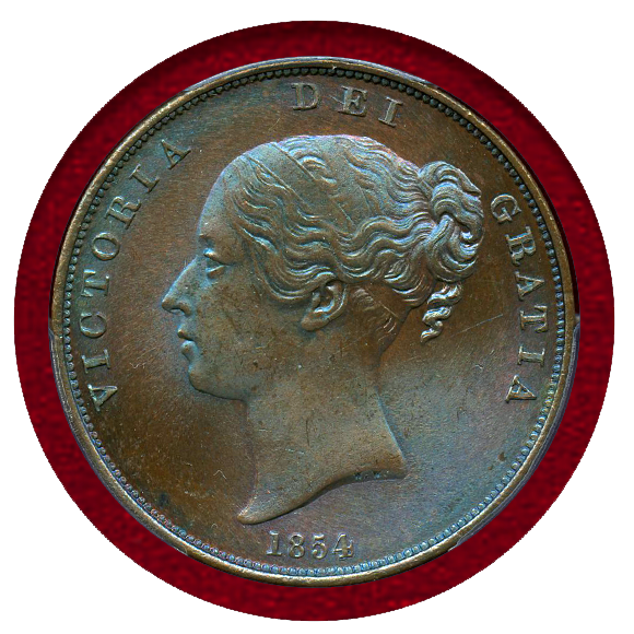 JCC | ジャパンコインキャビネット / イギリス 1854年 ペニー 銅貨 ヴィクトリア ヤングヘッド PCGS MS65BN