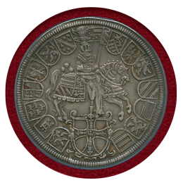 ドイツ ドイツ騎士団 1614年 2ターラー 銀貨 マクシミリアン3世 NGC AU53