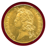イギリス 1738年 2ギニー 金貨 ジョージ2世 ヤングヘッド NGC AU58