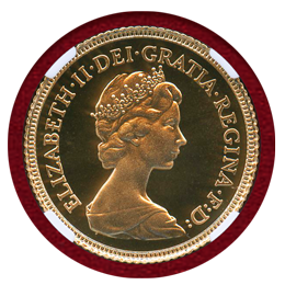 イギリス 1982年 1/2Sov 金貨 エリザベス2世 NGC PF69UC