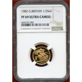 イギリス 1982年 1/2Sov 金貨 エリザベス2世 NGC PF69UC
