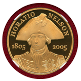 イギリス 2005年 5ポンド 金貨 ネルソン没後200周年記念 NGC PF70UC