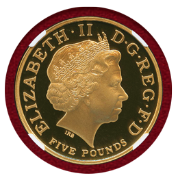イギリス 2005年 5ポンド 金貨 ネルソン没後200周年記念 NGC PF70UC