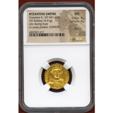 ビザンチン帝国 641-668 ソリダス 金貨 コンスタンス2世 NGC MS