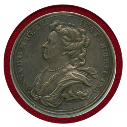 イギリス 1703年 アン女王 銀メダル マールバラ公爵 NGC AU55
