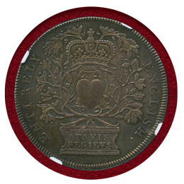 イギリス (1702)  アン女王即位記念銀メダル NGC AU58