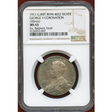 イギリス 1911年 銀メダル ジョージ5世戴冠記念 NGC MS65Matte