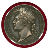 イギリス 1821年 銀メダル ジョージ4世 戴冠記念 NGC AU58