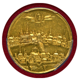 バーゼル (1680-1700年) 2ダカット金貨 都市景観&キリスト誕生 PCGS MS62