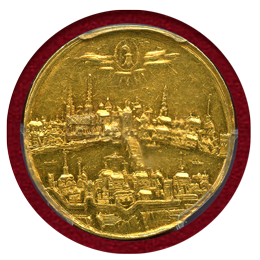 バーゼル (1680-1700年) 2ダカット金貨 都市景観&キリスト誕生 PCGS MS62
